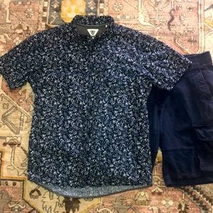 Mens VISSLA Button Up Shirt size Large Tillys